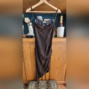 Brown sparkling  dress